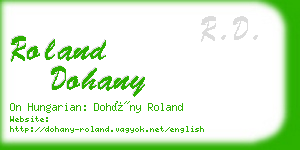 roland dohany business card
